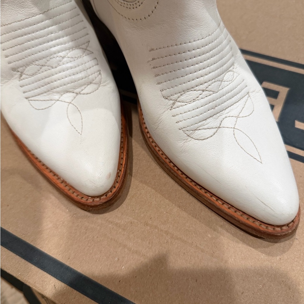 Tecovas Abby White Western Leather Boots - Picture 6 of 6